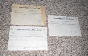 Lot Of 3 Standard Oil Company Of New York Burlington VT Letterhead Receipts (E6)