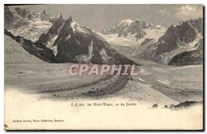 Old Postcard Mont Blanc seen from the Garden