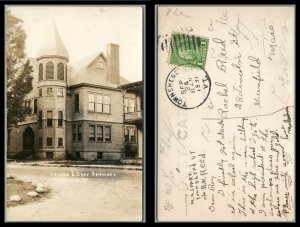 ABRO US 1931 RPPC LELAND & GRAY SEMINARY Posted TOWNSHEND VT.
