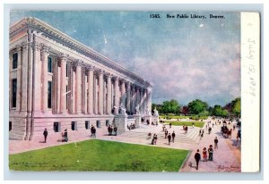 C.1900-07 New Public Library Denver Postcard P154E