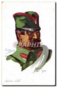 Old Postcard Fantasy Illustrator Dupuis Army Infantry Serbian Serbia Serbia