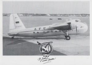 Bristol Type 170 Freighter Plane LTU Airlines Rare Anniversary Postcard