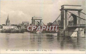 Old Postcard Tarascon Suspension Bridge