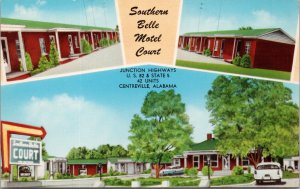 Southern Belle Motel Court Centreville Alabama Postcard PC470