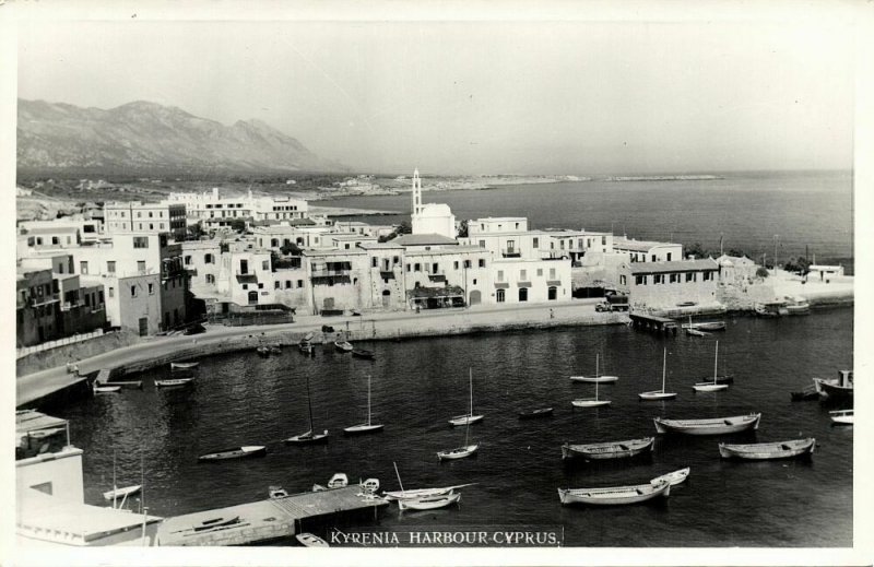 cyprus, KYRENIA, Harbour (1950s) RPPC Postcard