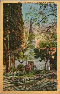 Little Country Church of Hollywood CA Postcard PC386