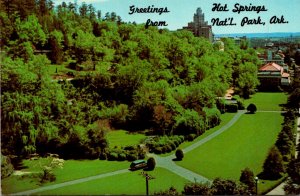 Arkansas Hot Springs Greetings Showing Hot Springs Mountain