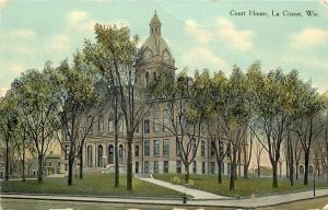 c1910 Printed Postcard; Court House La Crosse WI , Unposted Curt Teich