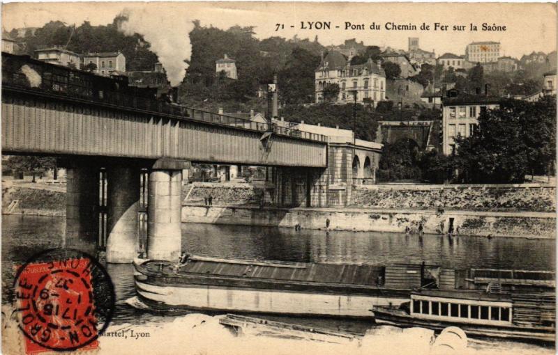 CPA LYON-Pont du Chemin de Fer sur la SAONE (426534)
