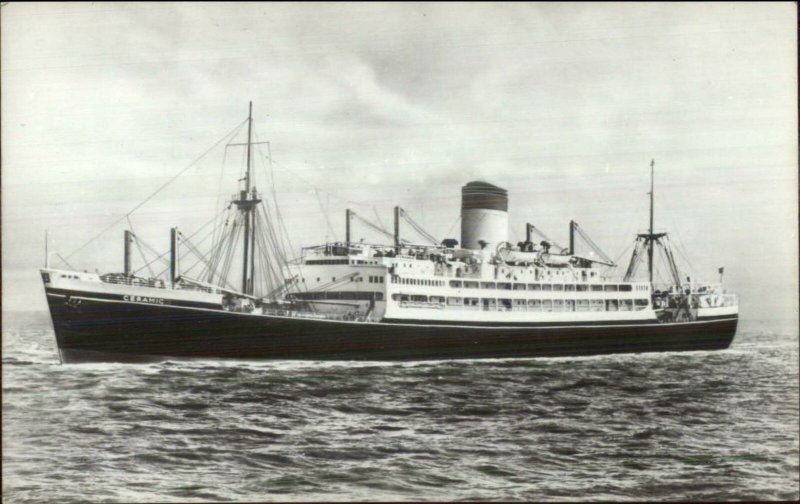 Steamship Ceramic Shaw Savill Line Real Photo Postcard 