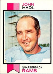 1973 Topps Football Card John Hadl Los Angeles Rams sk2565