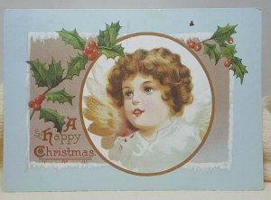 Merry Christmas Angel Vintage Postcard