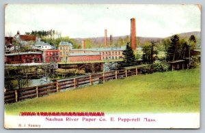 Nashua River Paper Co.  East Pepperell  Massachusetts   Postcard  1909