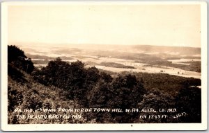 Top Of Town Hill Beauty Spot Allegany County Maryland Real Photo RPPC Postcard