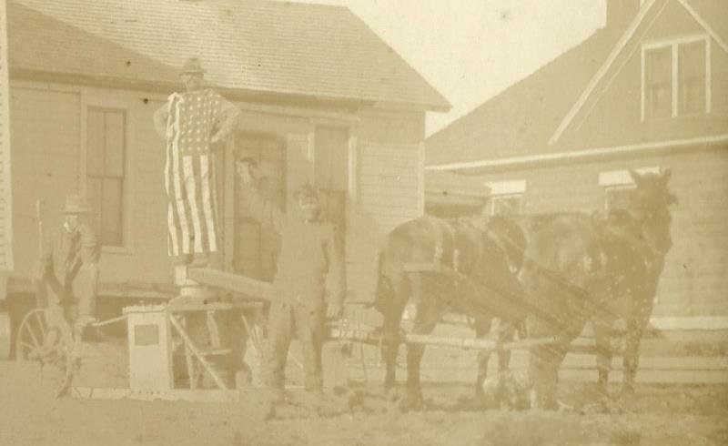 McCook NEBRASKA RP c1910 HOUSE MOVER George Jackson ADVERTISING Oberlin Kansas