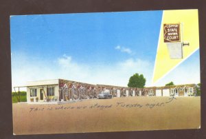 ASH FORK ARIZONA COPPER STATE MOTOR COURT MOTEL ROUTE 66 ADVERTISING POSTCARD