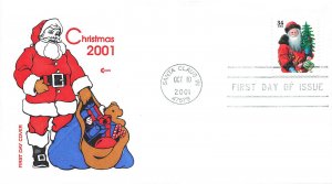 2001 Santa Claus IN. First Day Color Cover