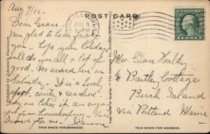 Point Pleasant NJ Pine Bluff Inn c1920 Postcard #2