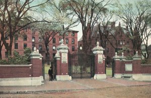 Vintage Postcard Van Wickle Gate Brown University Bldg. Providence Rhode Island