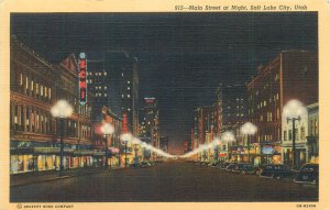 United States Salt Lake City Utah Main Street by night