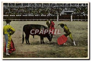 Postcard Old Bulls Bullfight Race El descabello