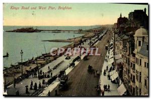 Postcard Old Kings Road and West Pier Brighton