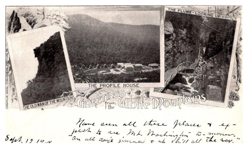 New Hampshire  White Mountains , Multi-view ,Old man of Mtn. Flume