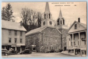 Springfield Vermont VT Postcard  Methodist Church Built 1843 c1910's Antique