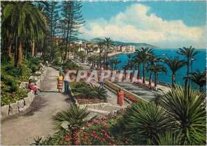 Postcard Modern Riviera S Remo The Imperatrice promenade