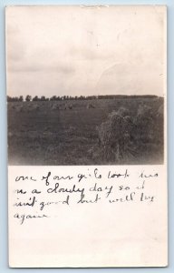 Redwood Falls Minnesota MN Postcard RPPC Photo Farming Scene Field 1909 Antique