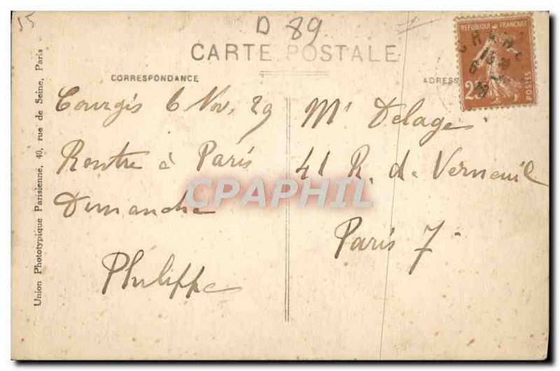 Postcard Old Chablis St. Martin's Church