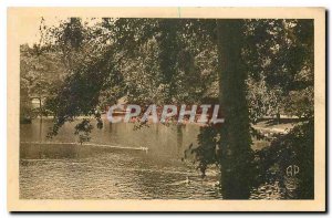 Old Postcard Paris Montsouris Park Lake