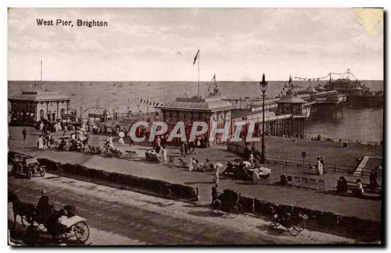 Old Postcard Brighton West Pier