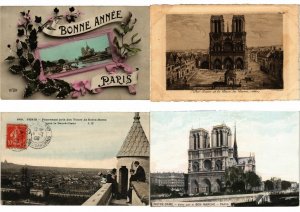 NOTRE-DAME CATHEDRAL CHURCH PARIS France 1000 Vintage Postcards Pre-1960 (L2485)