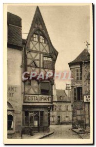 Old Postcard Moulins (Allier) House of the twelfth century Restaurant
