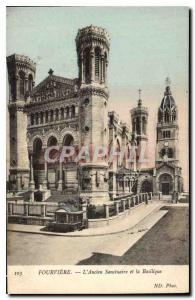 Old Postcard Fourviere Former Shrine and Basilica