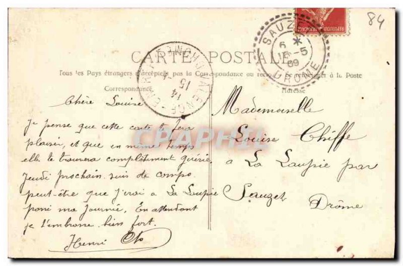 Old Postcard Avignon The Palace of view of the Tower of Jacquemard