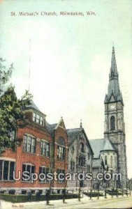 St Michael's Church - MIlwaukee, Wisconsin WI Postcard
