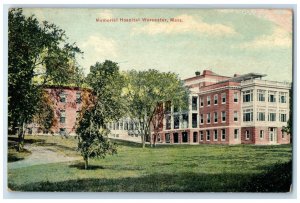 c1910 Memorial Hospital Worcester Massachusetts MA Antique Posted Postcard