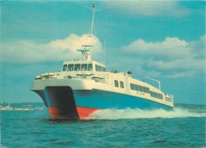 Postcard Belle de Dinard 1972 sailing ship vessel