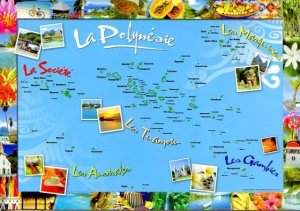 MAP OF FRENCH POLYNESIA