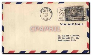 Letter Medicine Canada flight to Washington July 12, 1932 FDC