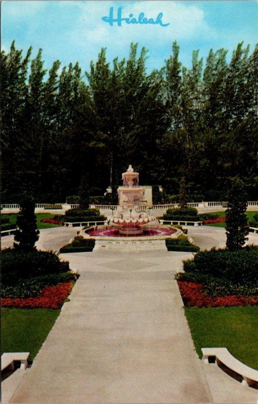 Florida Miami Hialeah Race Course Flamingo Fountain