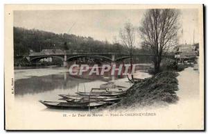Tower Bridge Old Postcard Marne Chennevieres