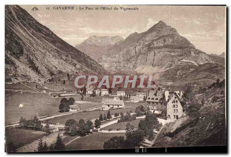 Old Postcard Gavarnie Park and Hotel Vignemale