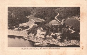 Vintage Postcard Urfttalsperre Eifel Gasthaus Lorbachthal