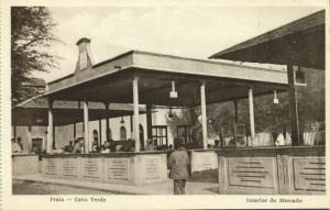 cape verde, PRAIA, Interior do Mercado, Market Place (1910s) Postcard 