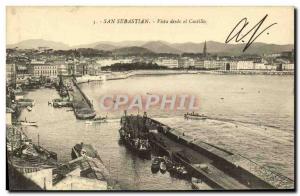 Postcard Old San Sebastian and Castillo Vista desde