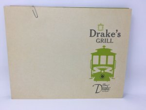 Drake's Grill 1963 Sir Francis Drake Hotel Menu San Francisco Cable Car