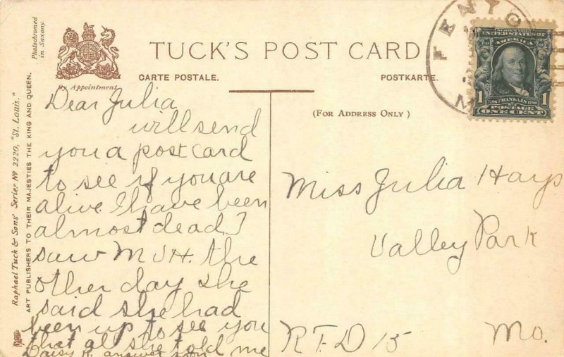 ST LOUIS, Missouri MO  ~ PAGODA In FOREST PARK   ca1910's Raphael Tuck Postcard